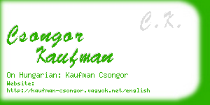 csongor kaufman business card